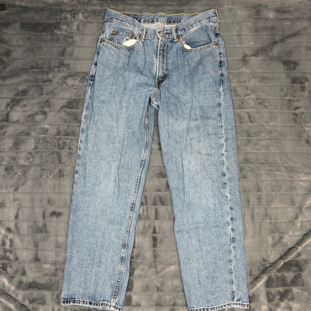 Levis 550 Relaxed Fit Jeans Mens 32x30 Light Wash Blue Denim Pants 6613